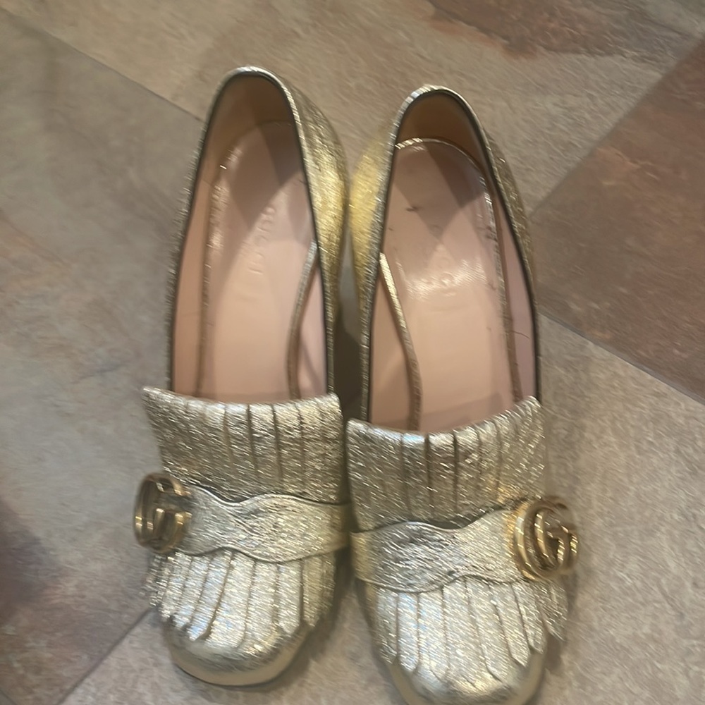 Gucci marmont high heel loafers - Picture 4 of 7